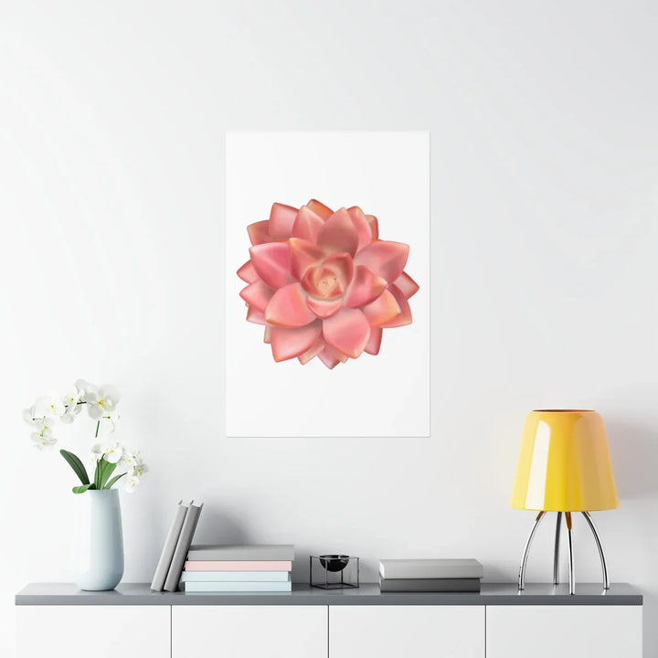 Succulent Wall Art – California Sunset Succulent Print | Matte Paper Poster Unframed