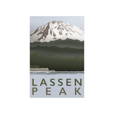 Lassen Peak Minimalist Print, Poster, Printify, Back to School, Home & Living, Indoor, Matte, Paper, Posters, Valentine's Day promotion, Laura Christine Photography & Design, laurachristinedesign.com