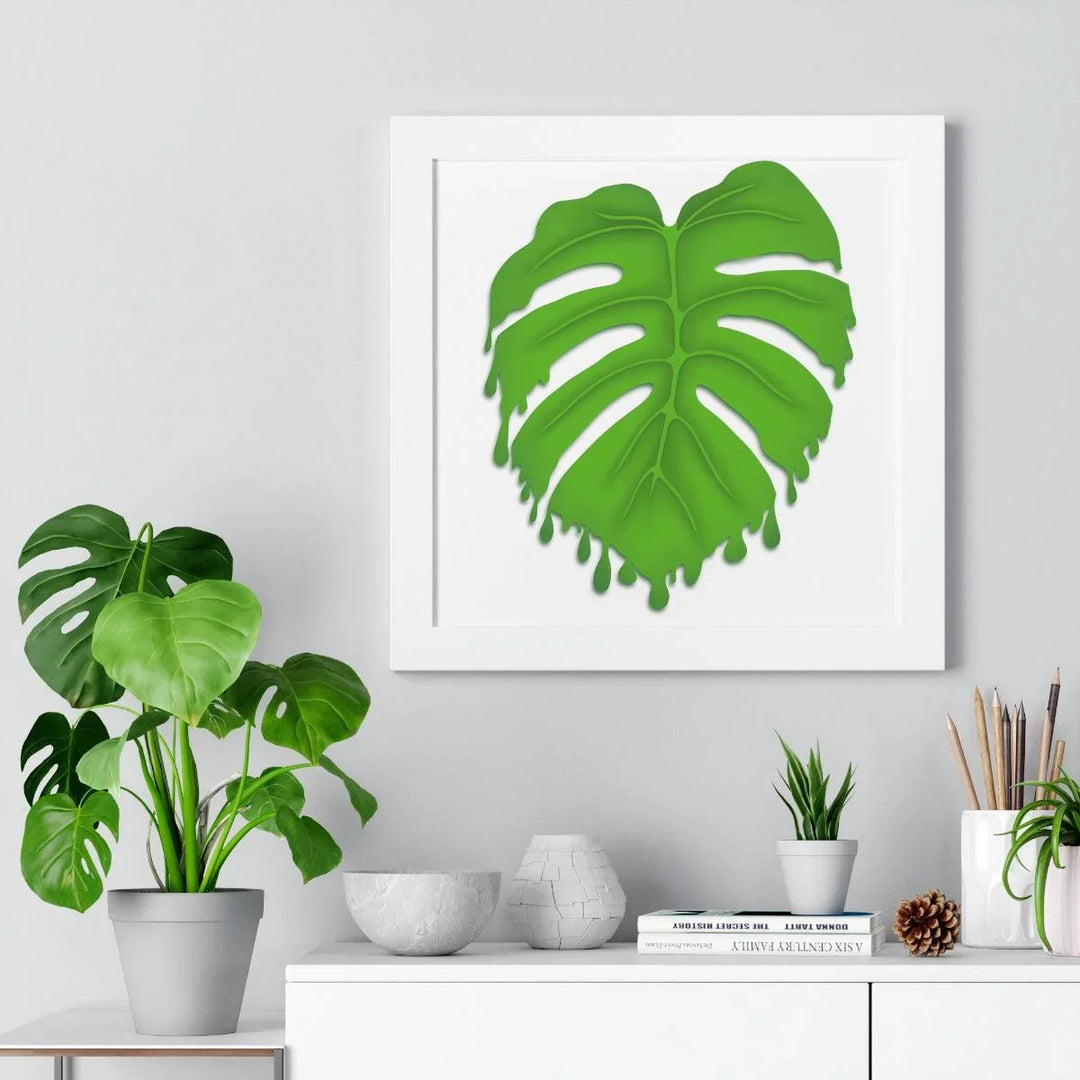 Melting Monstera Framed Print, Poster, Laura Christine Photography & Design, Framed, Home & Living, Indoor, Paper, Posters, Laura Christine Photography & Design, laurachristinedesign.com