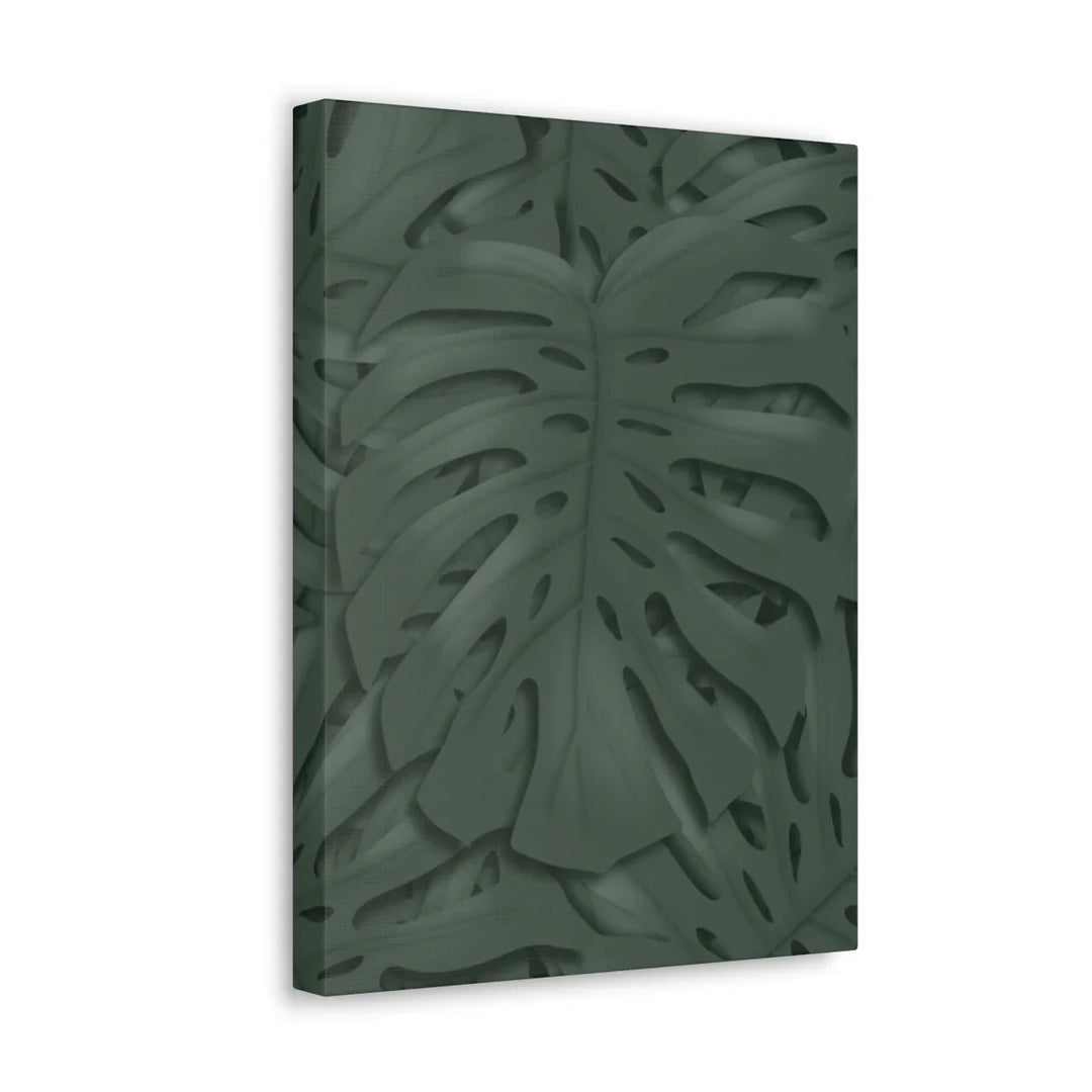 Monstera Canvas Art | Tropical Leaf Canvas Art Print - Matte Finish & Durable Cotton