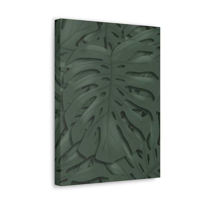 Deep Green Monstera Canvas