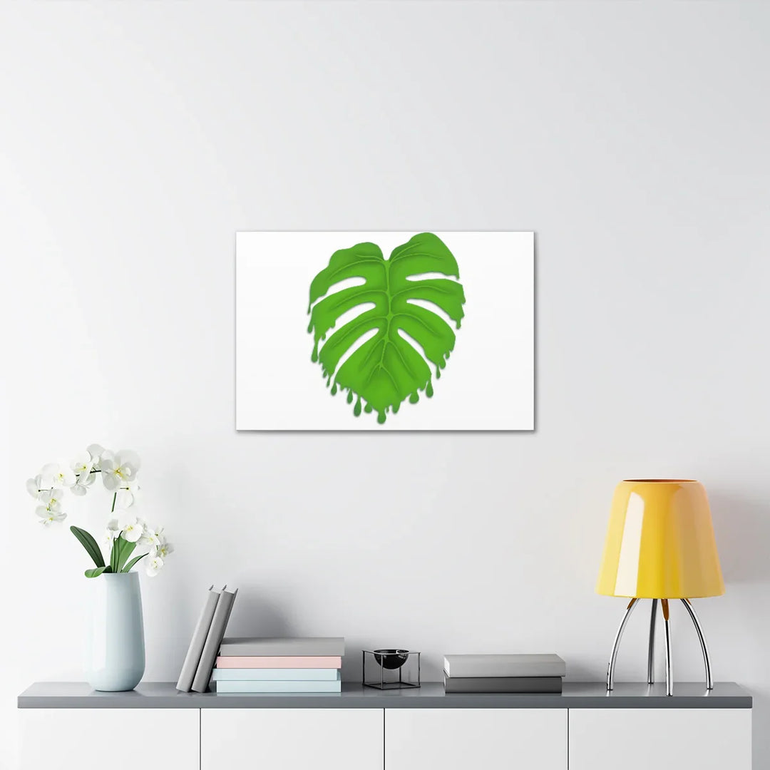 Melting Monstera Canvas | Large Botanical Canvas Art Print With Matte Finish