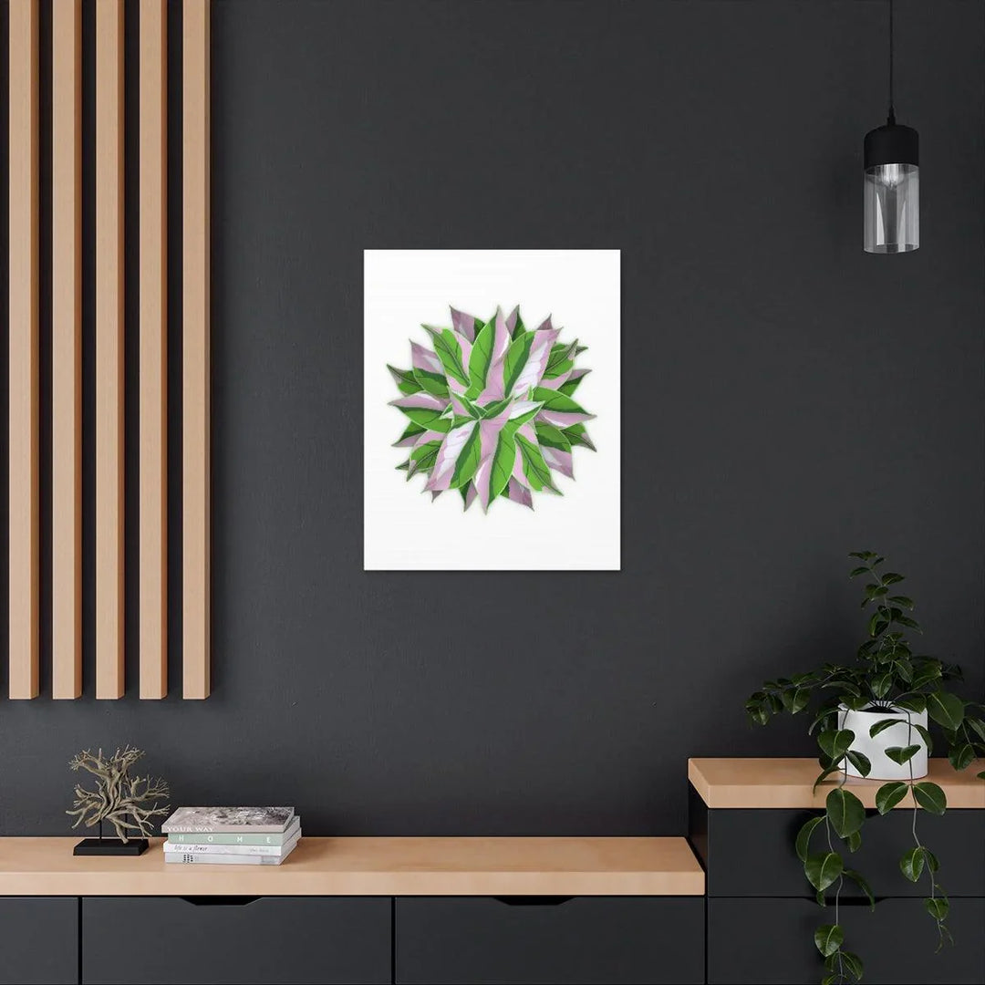 Tricolor Syngonium Canvas - Durable Canvas Art Print With Matte Finish & Botanical Design - Laura Christine Photography & Design