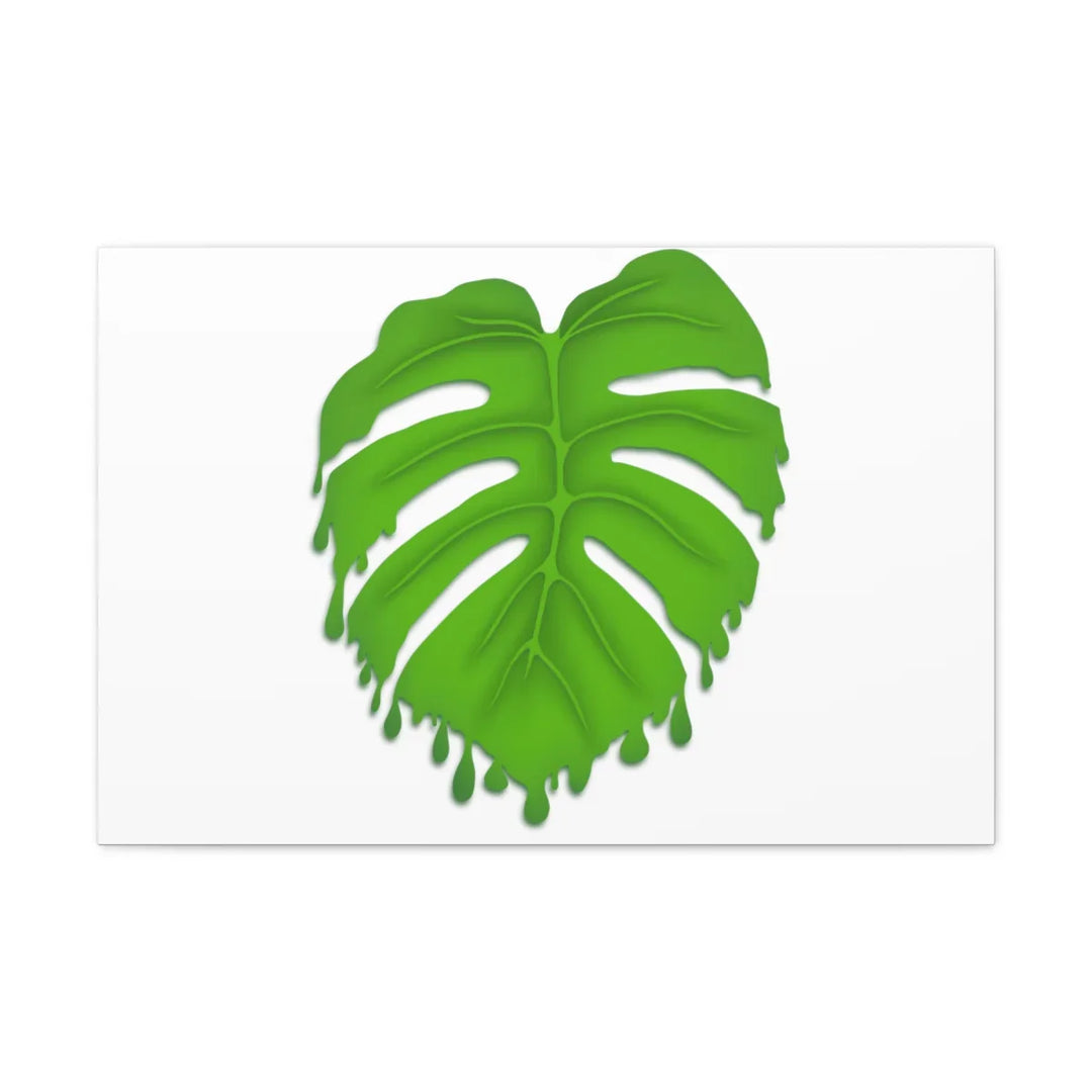 Melting Monstera Canvas | Large Botanical Canvas Art Print With Matte Finish