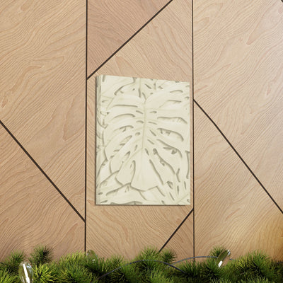 Soft Beige Monstera Canvas