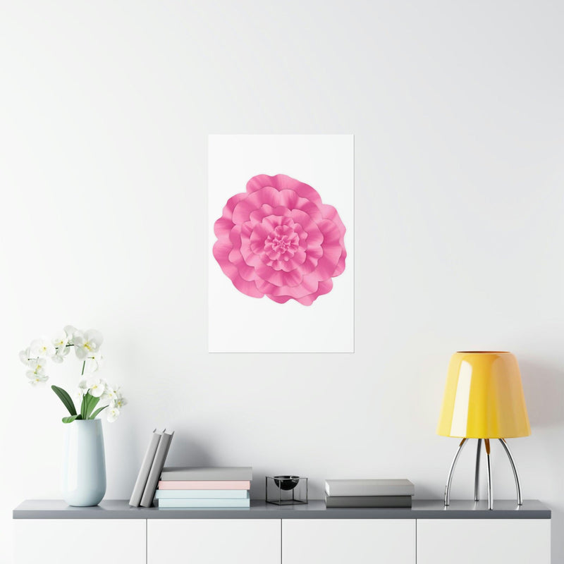 Abstract Peony Flower Print, Poster, Printify, Back to School, Home & Living, Indoor, Matte, Paper, Posters, Valentine&