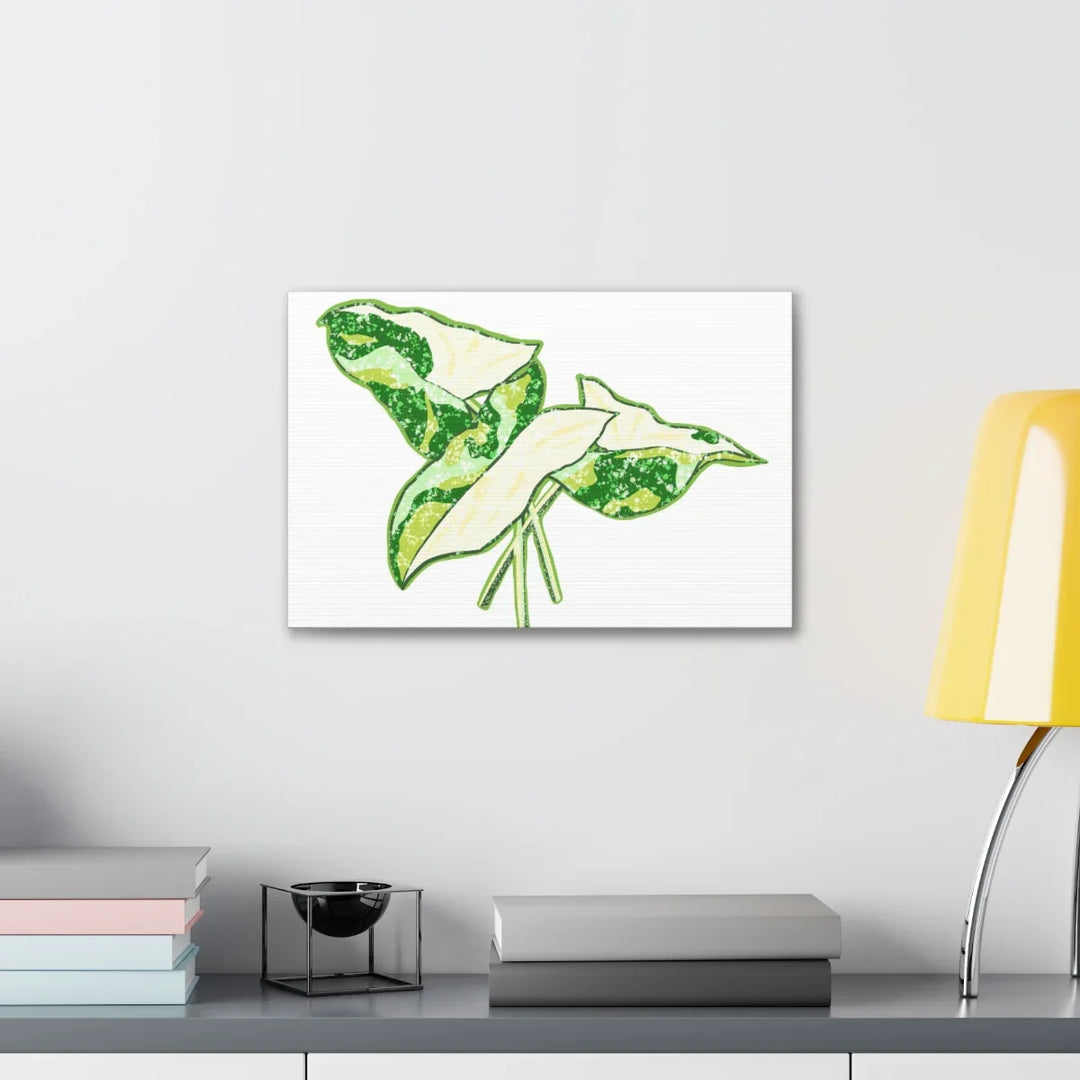 Marble Syngonium Canvas - Botanical Canvas Art Print | Durable Cotton Matte Finish - Laura Christine Photography & Design
