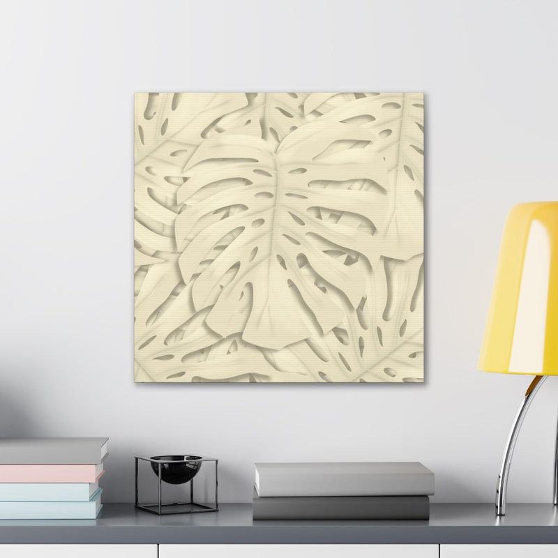 Soft Beige Monstera Canvas, Canvas, Laura Christine Photography & Design, Art & Wall Decor, Canvas, Hanging Hardware, Home & Living, Indoor, Laura Christine Photography & Design, laurachristinedesign.com