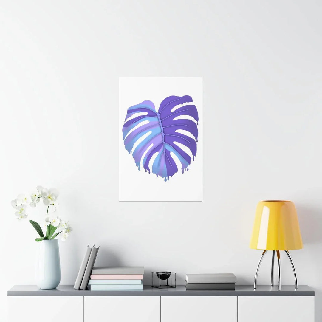 Melting Monstera, Purple - Print, Poster, Laura Christine Photography & Design, Back to School, Home & Living, Indoor, Matte, Paper, Posters, Valentine's Day promotion, Laura Christine Photography & Design, 