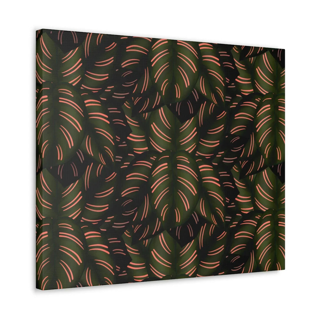 Calathea Pinstripe Canvas – Botanical Canvas Art Print | Matte Finish Wall Decor