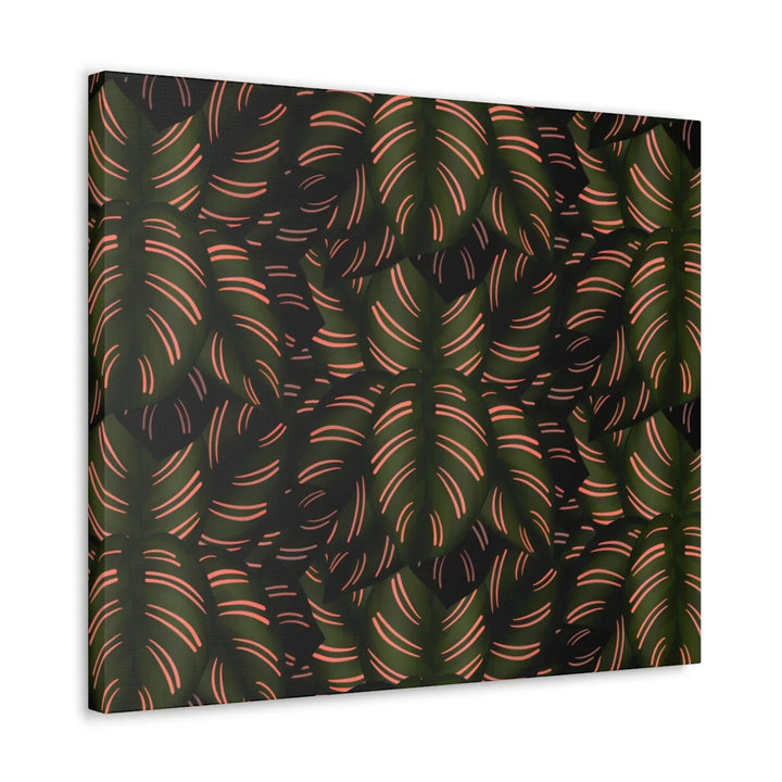 Calathea Pinstripe Canvas – Botanical Canvas Art Print | Matte Finish Wall Decor