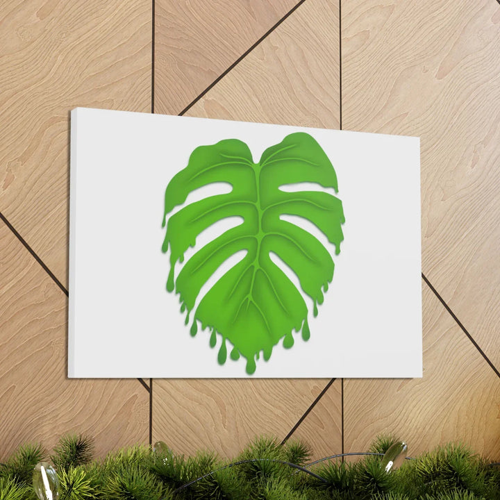 Melting Monstera Canvas | Large Botanical Canvas Art Print With Matte Finish