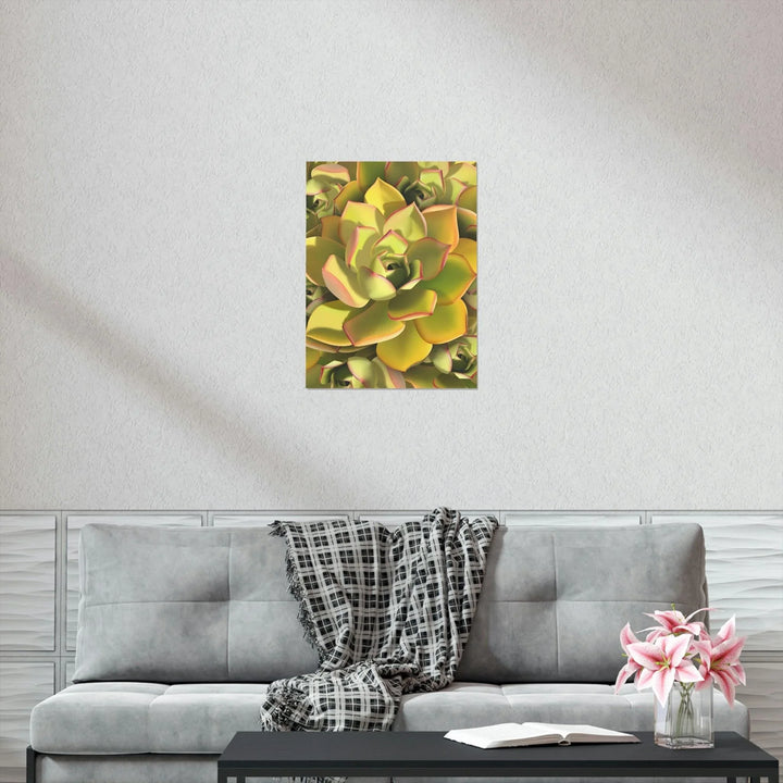 Noble Aeonium Succulent Pattern Print, Poster, Printify, Back to School, Home & Living, Indoor, Matte, Paper, Posters, Valentine's Day promotion, Laura Christine Photography & Design, laurachristinedesign.com