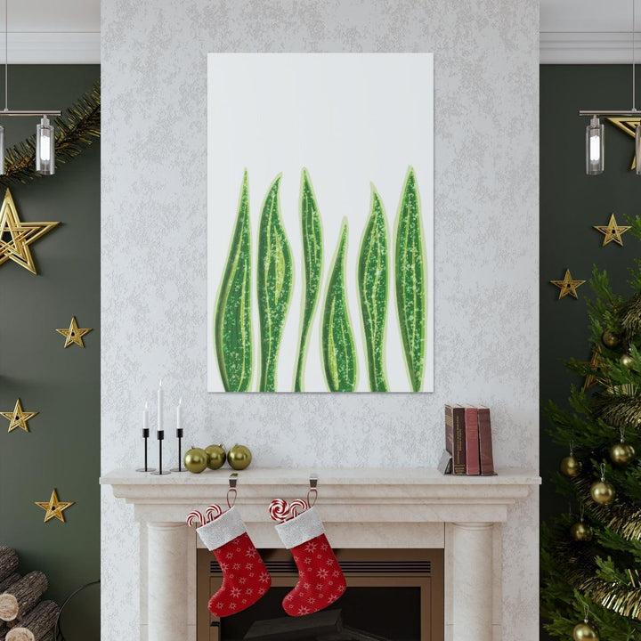 Snake Plant Canvas | Botanical Canvas Decor - Matte Finish Artwork for Living Room - Laura Christine Photography & Design