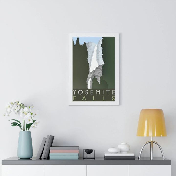 Yosemite Falls Minimalist Framed Print, Poster, Printify, Framed, Home & Living, Indoor, Paper, Posters, Laura Christine Photography & Design, laurachristinedesign.com