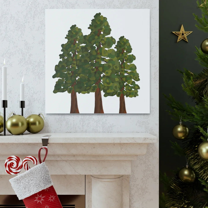 Coastal Redwoods Canvas - Stretched Cotton Canvas Art Print | Matte Finish Wall Hanging Artwork