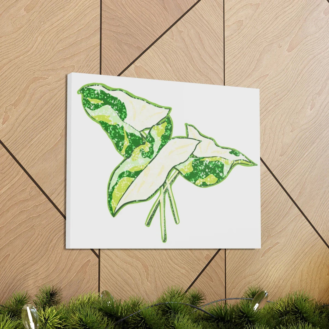 Marble Syngonium Canvas - Botanical Canvas Art Print | Durable Cotton Matte Finish - Laura Christine Photography & Design
