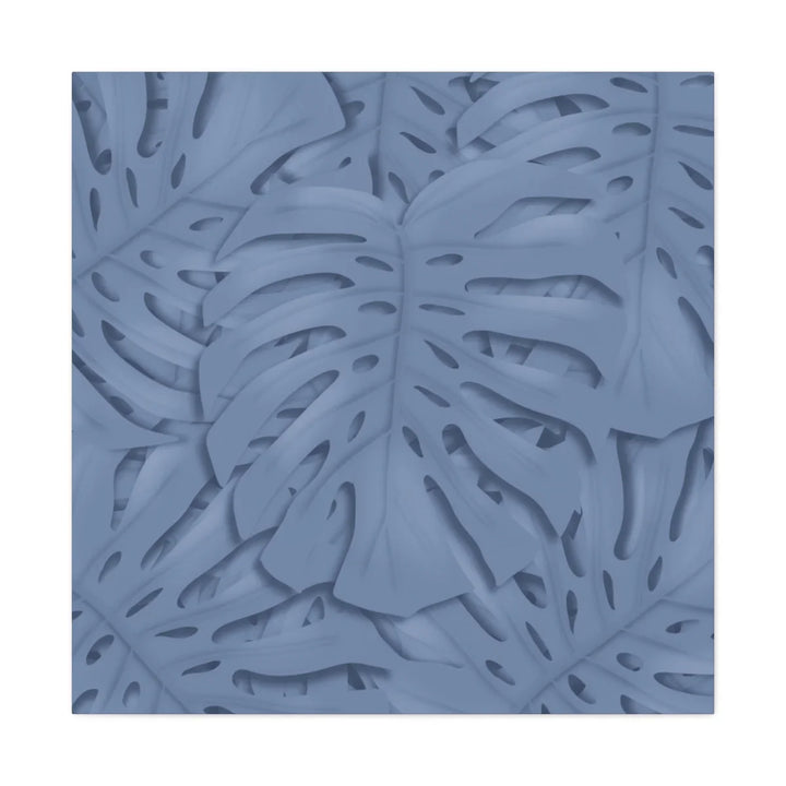 Monstera Canvas Art – Blue Monstera Print | Durable Matte Canvas Art Print