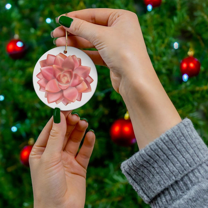 Graptosedum "California Sunset" Succulent Ceramic Ornament, Home Decor, Laura Christine Photography & Design, Ceramic, Christmas, Glossy, Holiday Picks, Home & Living, ornament, Ornaments, Seasonal Decorations, Laura Christine Photography & Design, laurachristinedesign.com