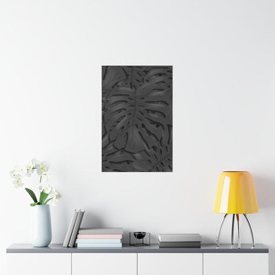 Charcoal Monstera Print, Poster, Printify, Back to School, Home & Living, Indoor, Matte, Paper, Posters, Valentine's Day promotion, Laura Christine Photography & Design, laurachristinedesign.com