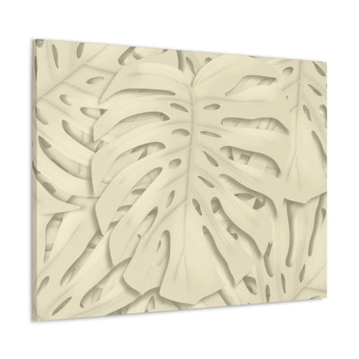 Soft Beige Monstera Canvas