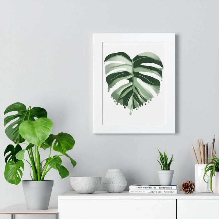 Melting Monstera (Albo) Framed Print, Poster, Laura Christine Photography & Design, Framed, Home & Living, Indoor, Paper, Posters, Laura Christine Photography & Design, laurachristinedesign.com