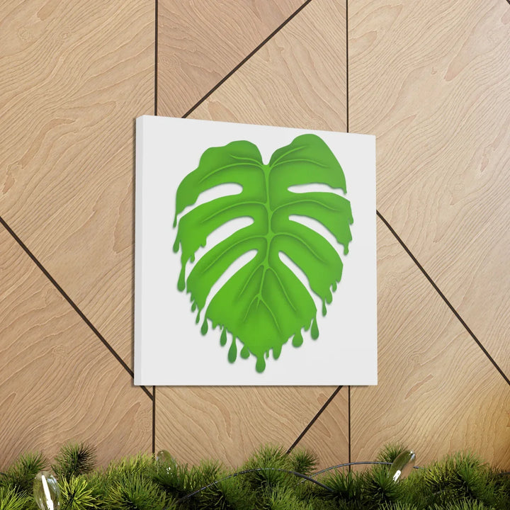 Melting Monstera Canvas | Large Botanical Canvas Art Print With Matte Finish
