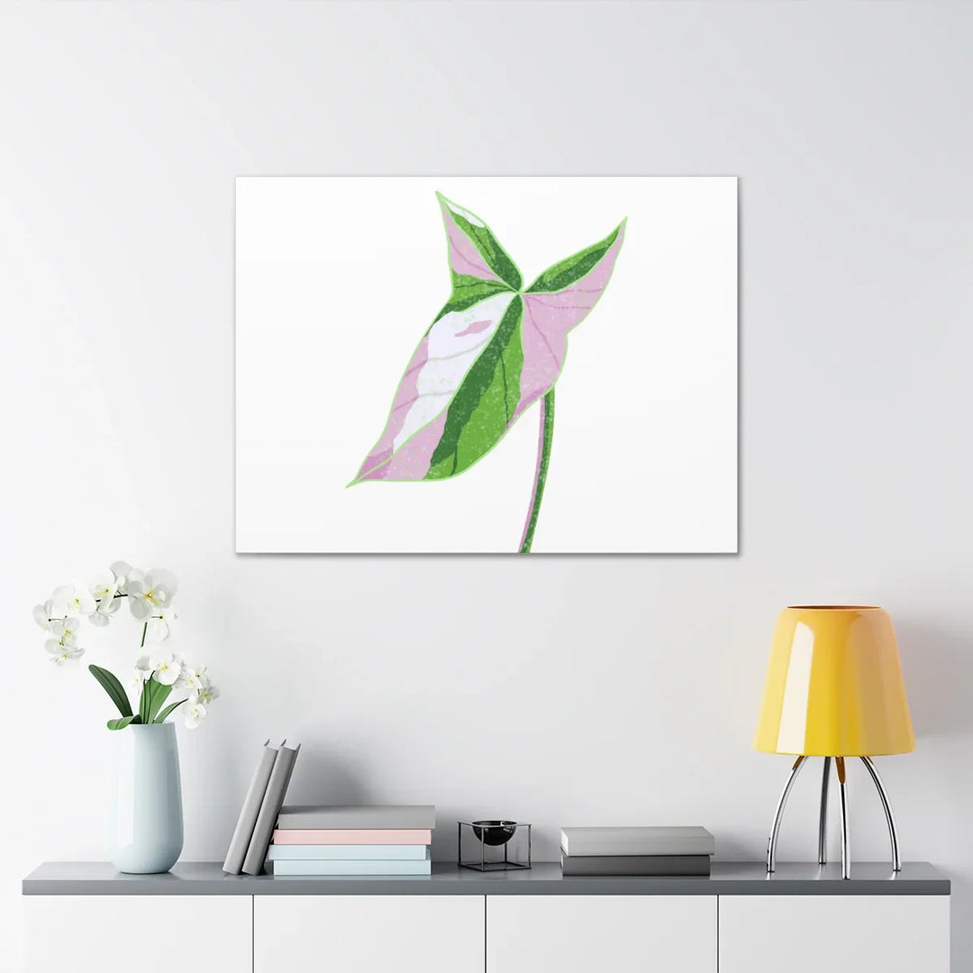 Syngonium Tricolor Canvas | Botanical Canvas Art Print With Matte Finish - Laura Christine Photography & Design
