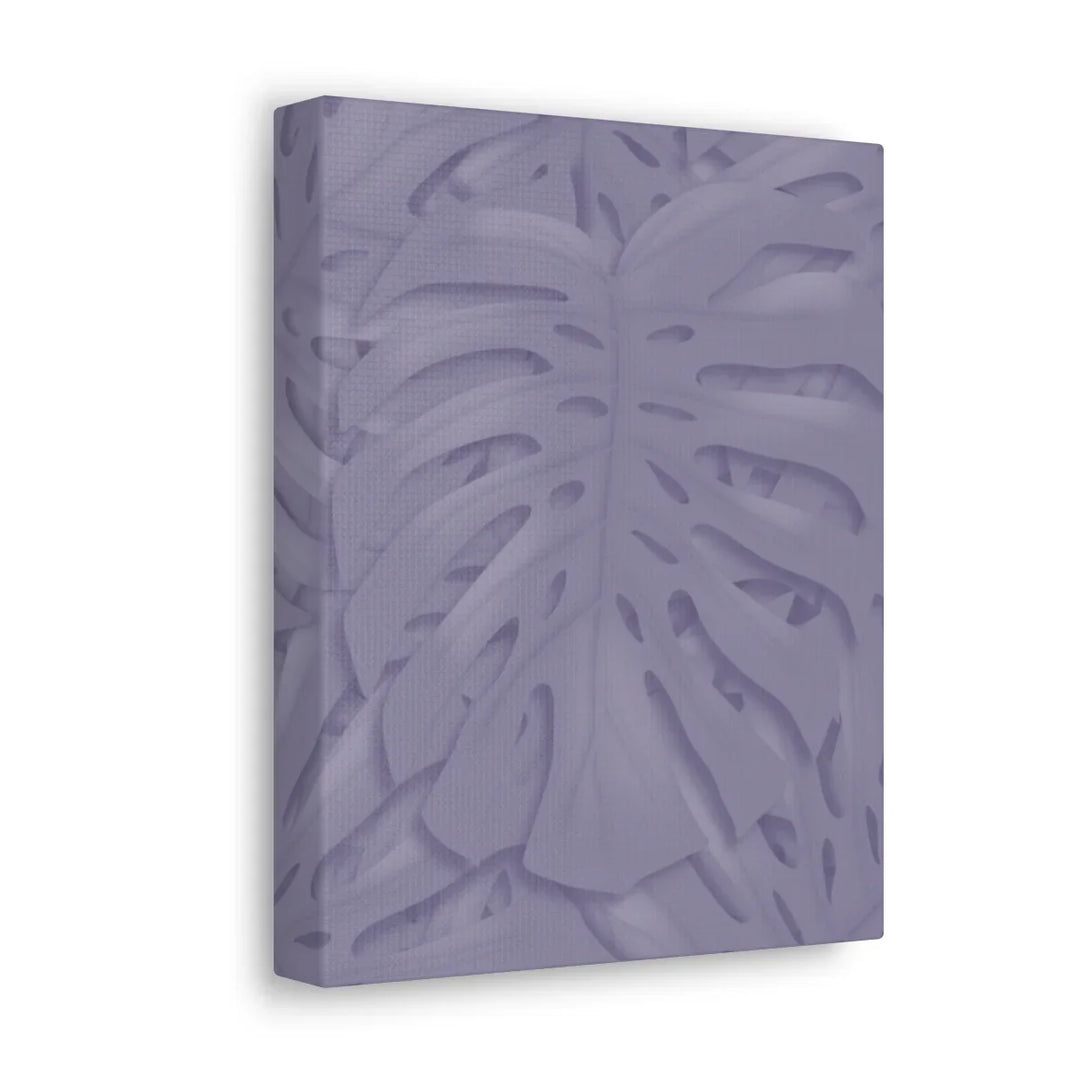 Violet Monstera Canvas – Durable Canvas Art Print With Matte Finish & Botanical Design