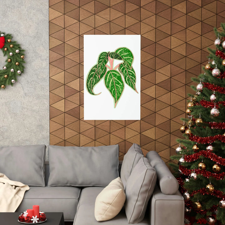 Aglaonema Art Print – Sparkling Sarah Botanical Wall Art | Museum Grade Paper Unframed
