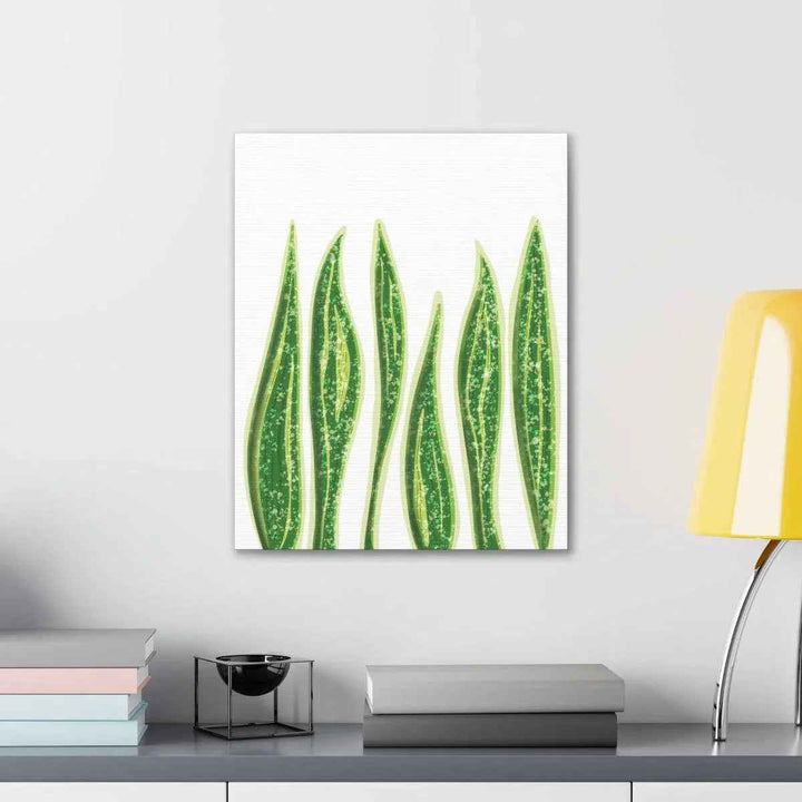Snake Plant Canvas | Botanical Canvas Decor - Matte Finish Artwork for Living Room