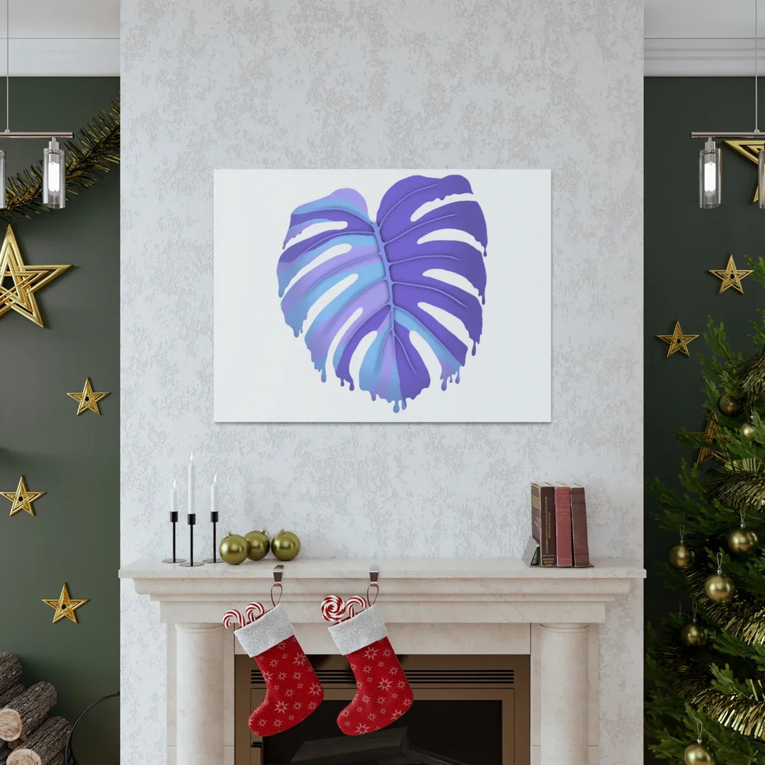 Purple Monstera Canvas - Modern Canvas Art Print | Botanical Wall Decor - Laura Christine Photography & Design