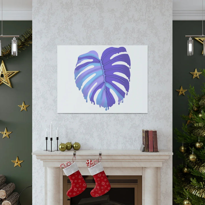 Purple Monstera Canvas - Modern Canvas Art Print | Botanical Wall Decor - Laura Christine Photography & Design