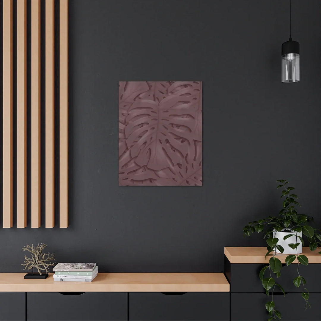 Monstera Canvas Art | Durable Matte Finish Canvas Art Print with Natural Leaf Hole Decor