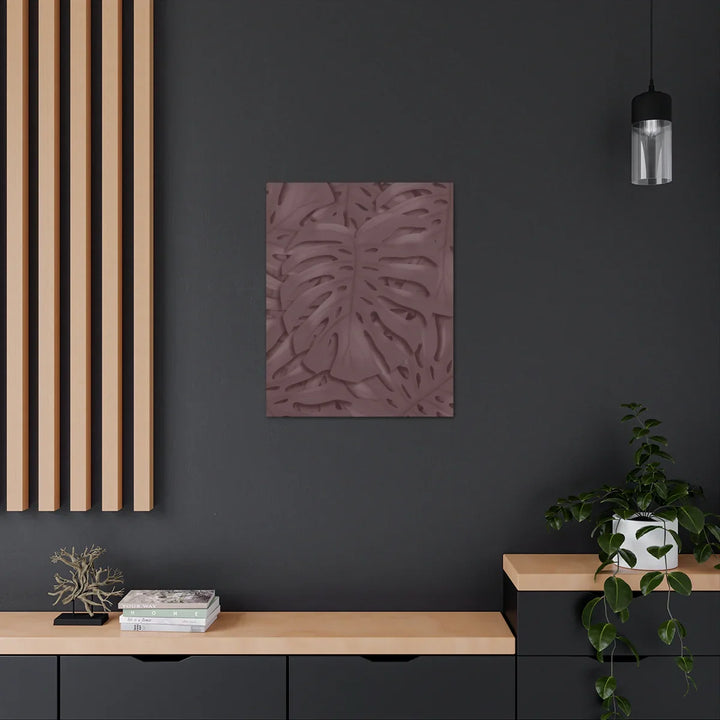 Monstera Canvas Art | Durable Matte Finish Canvas Art Print with Natural Leaf Hole Decor
