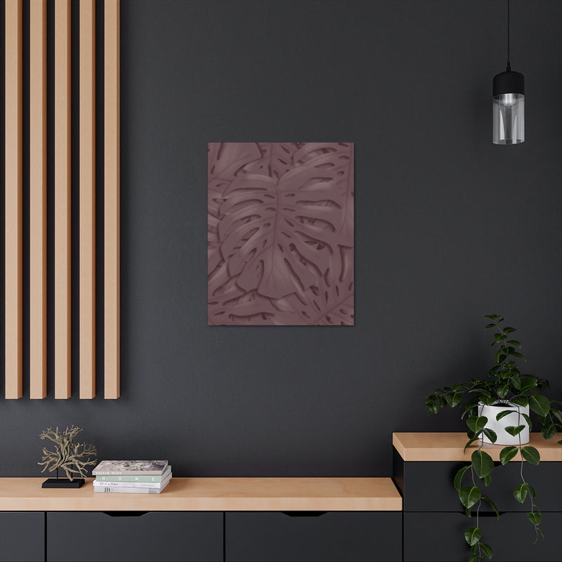 Merlot Monstera Canvas