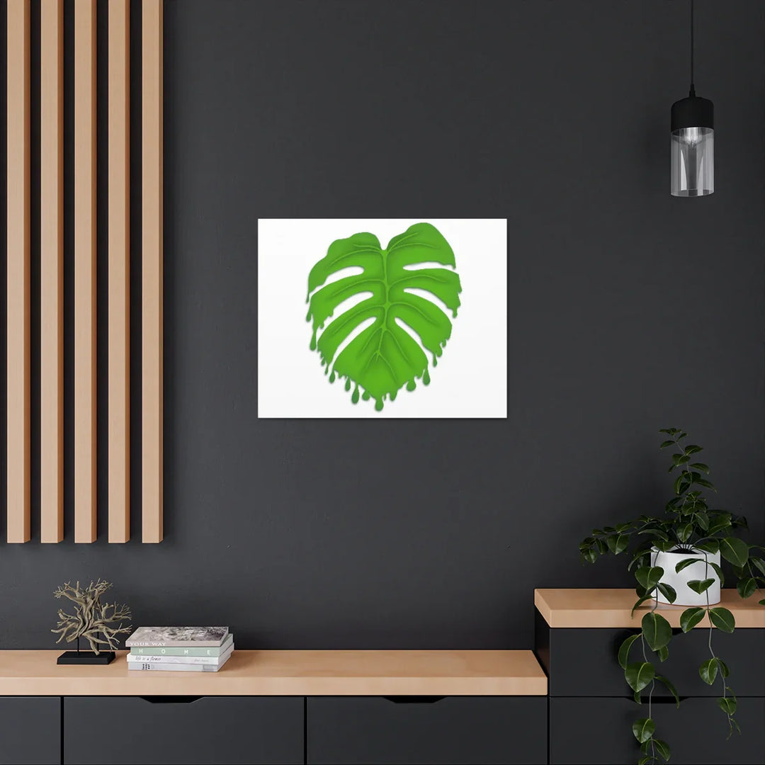 Melting Monstera Canvas | Large Botanical Canvas Art Print With Matte Finish