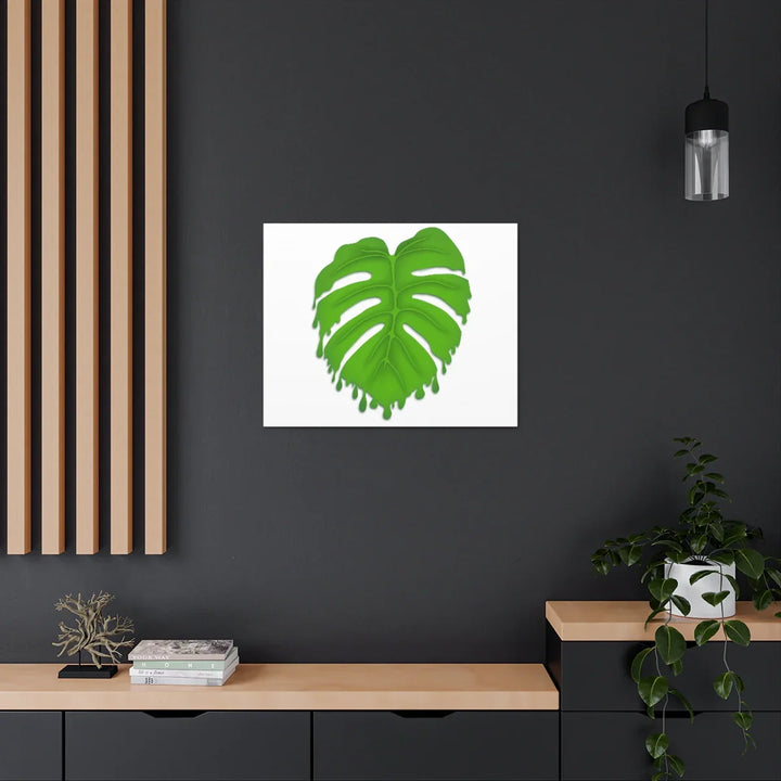 Melting Monstera Canvas | Large Botanical Canvas Art Print With Matte Finish