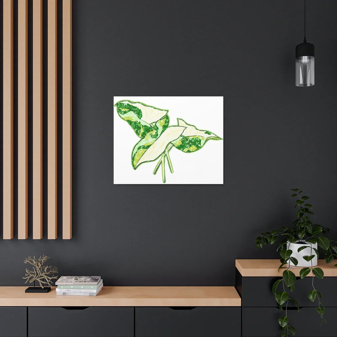 Marble Syngonium Canvas - Botanical Canvas Art Print | Durable Cotton Matte Finish - Laura Christine Photography & Design
