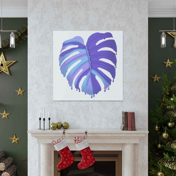 Purple Monstera Canvas - Modern Canvas Art Print | Botanical Wall Decor