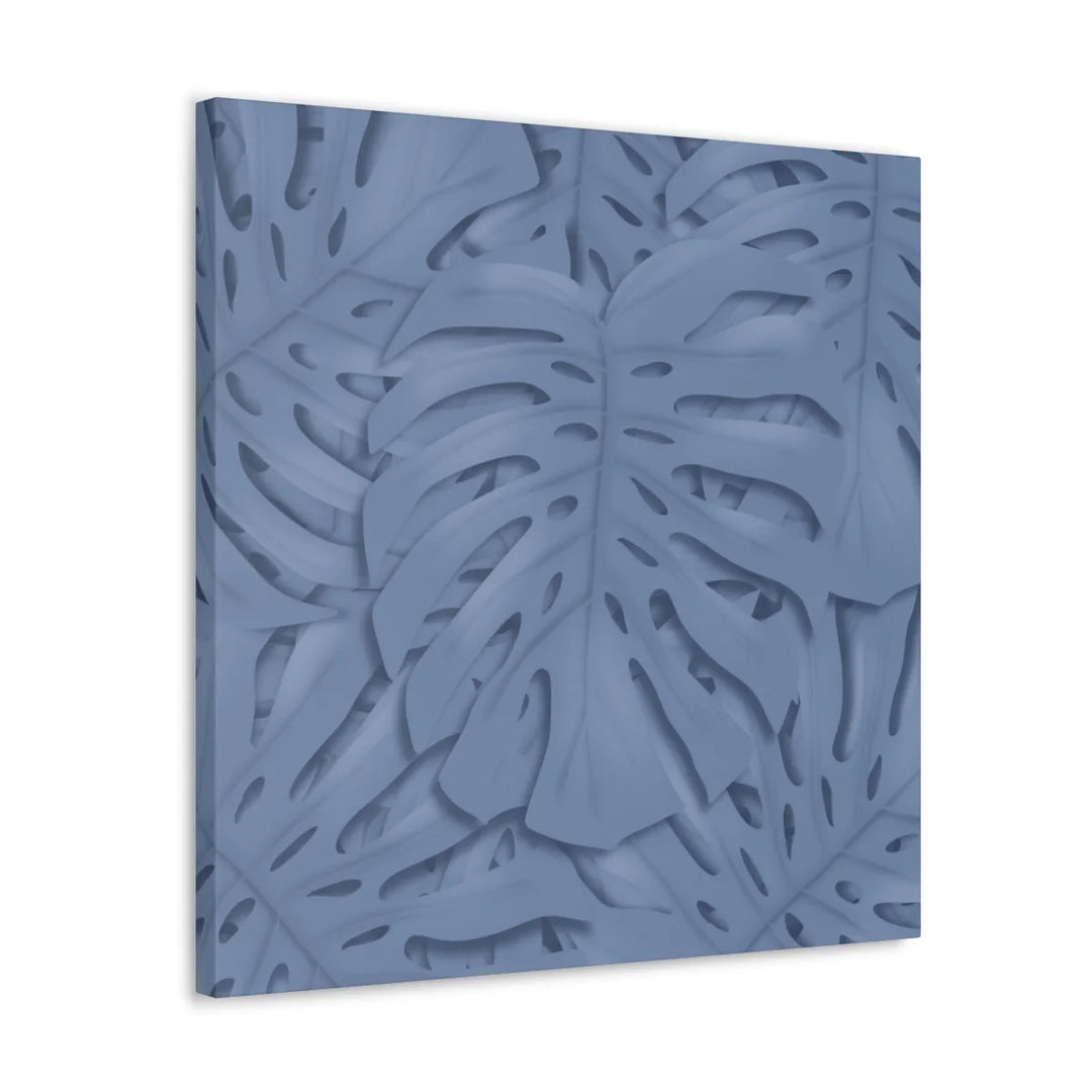 Monstera Canvas Art – Blue Monstera Print | Durable Matte Canvas Art Print