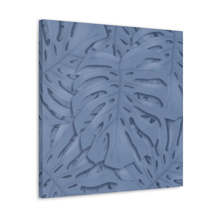 Monstera Canvas Art – Blue Monstera Print | Durable Matte Canvas Art Print