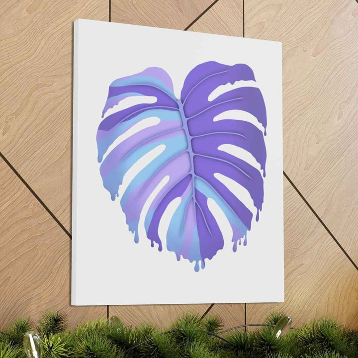 Purple Monstera Canvas - Modern Canvas Art Print | Botanical Wall Decor