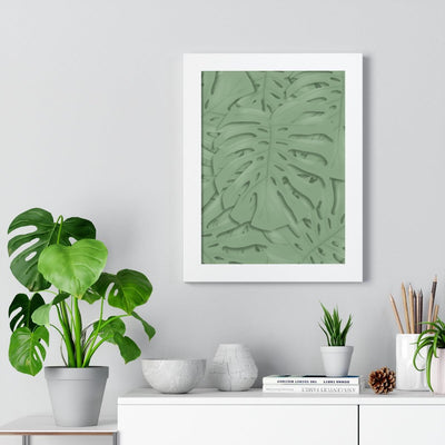 Deep Sage Monstera Framed Print, Poster, Laura Christine Photography & Design, Framed, Home & Living, Indoor, Paper, Posters, Laura Christine Photography & Design, laurachristinedesign.com