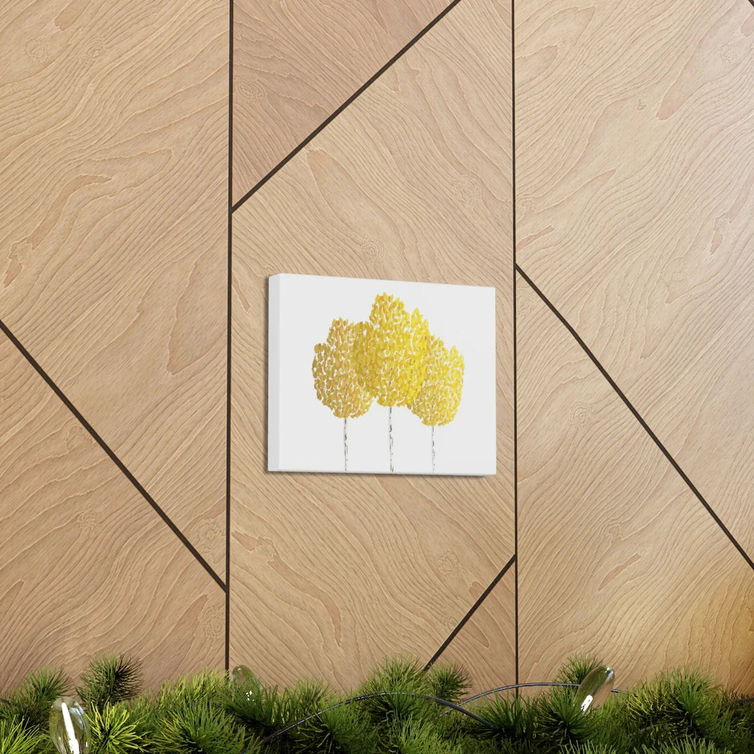 Fall Aspen Canvas - Stretched Cotton Canvas Art Print With Yellow Fall Foliage
