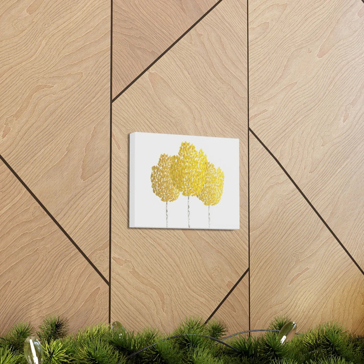 Fall Aspen Canvas - Stretched Cotton Canvas Art Print With Yellow Fall Foliage