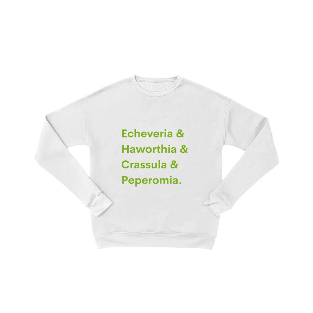 House Plant Sweatshirt - Cozy Cotton Blend Sweater With Botanical Print