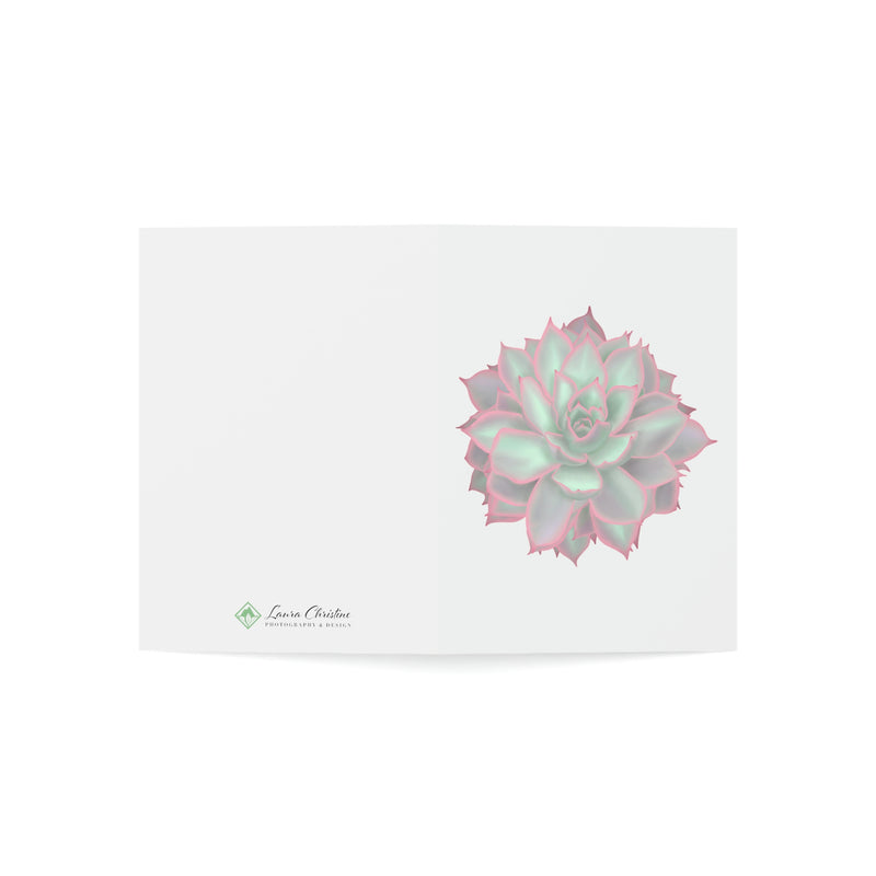 Echeveria Violet Queen Succulent Greeting Card