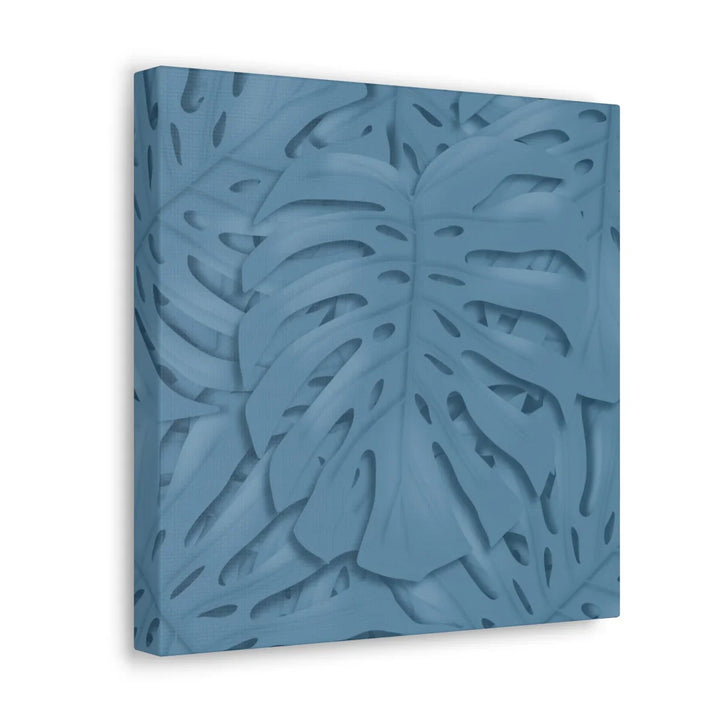 Monstera Canvas Art | Blue Monstera Print on Durable Matte Finish Canvas Art Print