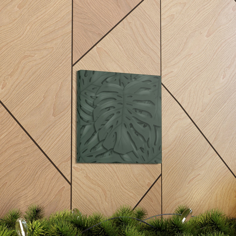 Deep Green Monstera Canvas